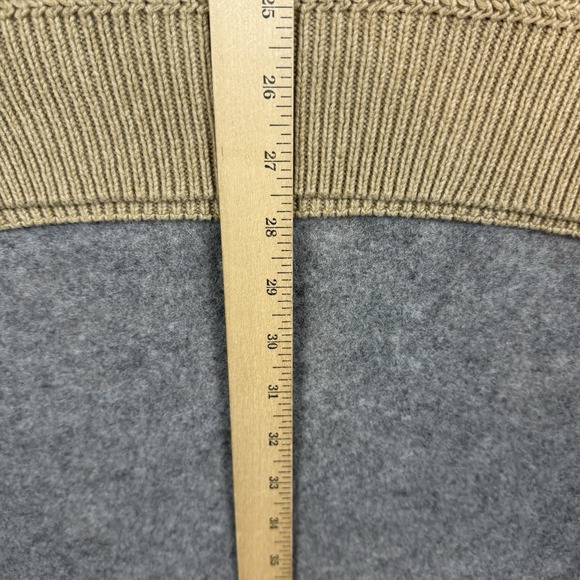 Cabelas Henley Sweater Mens Large Beige Chunky Knit Fisherman Cotton Grandad - Picture 7 of 9